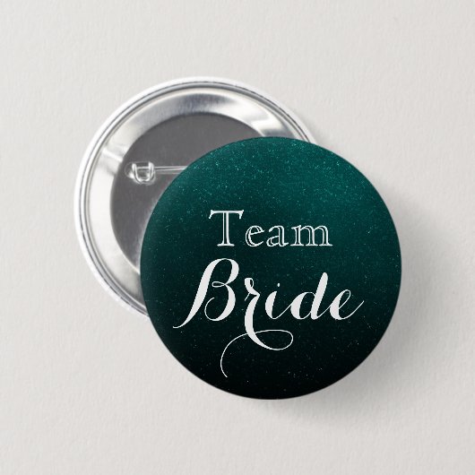 Badge Rond 5 Cm mariage blanc et Parties scintillant vert (Devant & derrière)