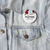 Badge Rond 5 Cm Mariage bleu et rouge bordeaux (En situation)