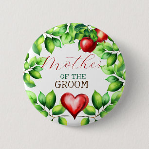 Badge Rond 5 Cm Mariage civil de la Pomme Rouge