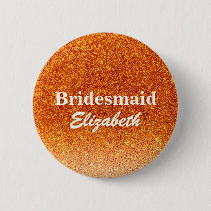 Badge Rond 5 Cm Mariage de Parties scintillant rouge personnalisée