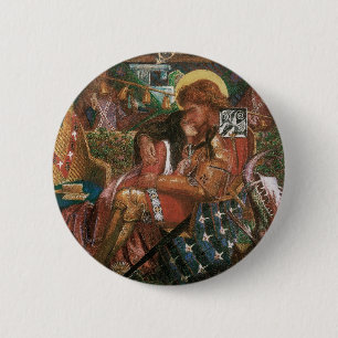 Badge Rond 5 Cm Mariage de St George, Princesse Sabra par Rossetti