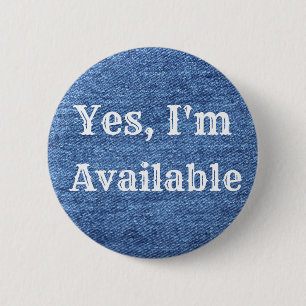 Badge Rond 5 Cm Mariage de thème bleu blanc Denim