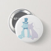 Badge Rond 5 Cm Mariage de thème Cat (Devant & derrière)