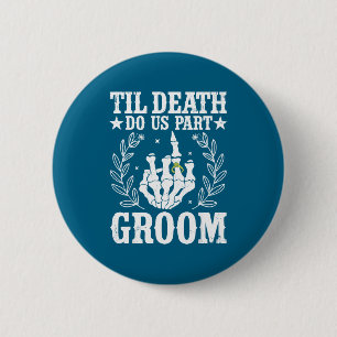 Badge Rond 5 Cm mariage d'Halloween jusqu'à ce que la mort nous sé