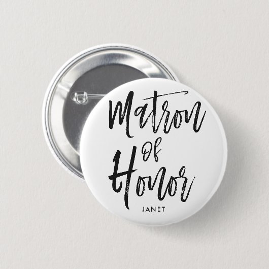 Badge Rond 5 Cm Mariage fait sur commande de style de manuscrit de (Devant & derrière)