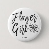 Badge Rond 5 Cm Mariage fait sur commande de style de manuscrit de (Devant)