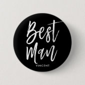 Badge Rond 5 Cm Mariage fait sur commande du meilleur de l'homme | (Devant)