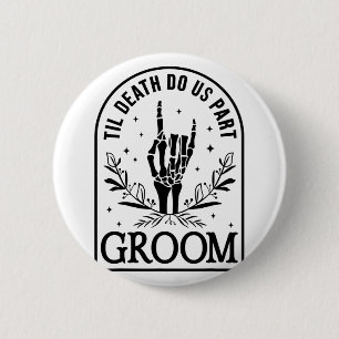 Badge Rond 5 Cm Mariage Fiançailles de la mariée Groom Halloween C