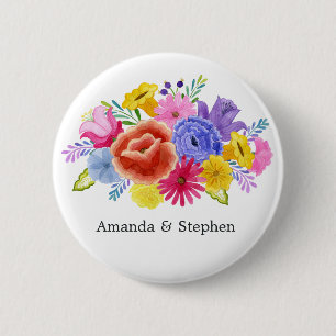 Badge Rond 5 Cm Mariage Fiesta Mexicaine