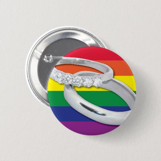 Badge Rond 5 Cm Mariage gay lesbien (Devant & derrière)