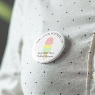 Badge Rond 5 Cm Mariage Glace Crème Glacée