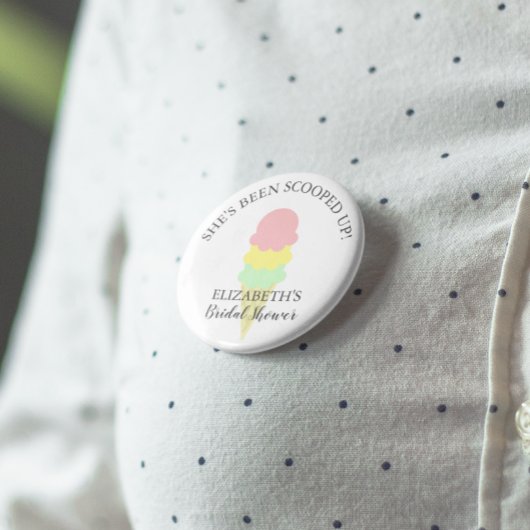 Badge Rond 5 Cm Mariage Glace Crème Glacée