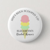 Badge Rond 5 Cm Mariage Glace Crème Glacée (Devant)