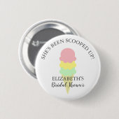 Badge Rond 5 Cm Mariage Glace Crème Glacée (Devant & derrière)