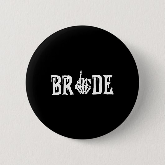 Badge Rond 5 Cm Mariage gothique de mariée de squelette vient de s (Devant)