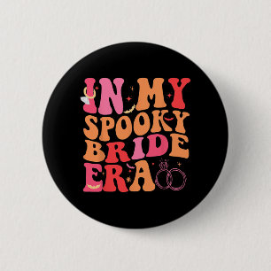 Badge Rond 5 Cm Mariage Halloween Dans Mon Époque de Mariée Sombre