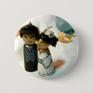 Badge Rond 5 Cm Mariage I de Kokeshi