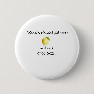 Badge Rond 5 Cm Mariage lemon moderne simple minimaliste rustique
