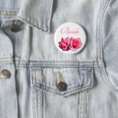 Badge Rond 5 Cm mariage marié ou marié rose (En situation)