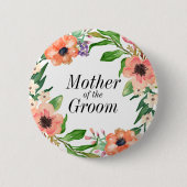 Badge Rond 5 Cm Mariage nuptiale de partie de Boho (Devant)