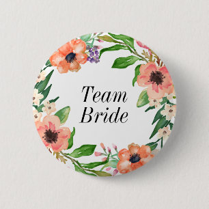 Badge Rond 5 Cm Mariage nuptiale de partie de Boho