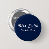 Badge Rond 5 Cm Mariage nuptiale fait sur commande (Devant & derrière)