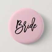 Badge Rond 5 Cm Mariage nuptiale moderne de partie (Devant)