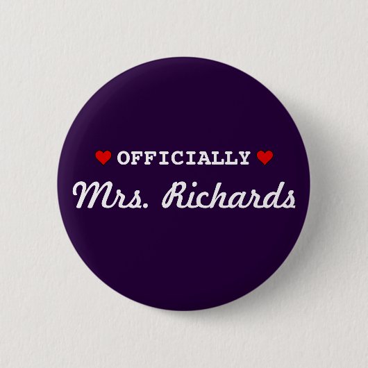Badge Rond 5 Cm Mariage nuptiale personnalisé (Devant)