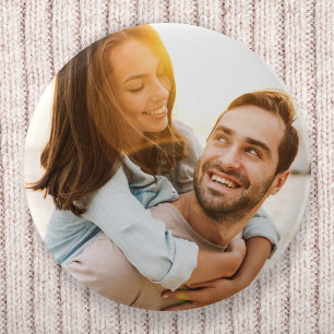 Badge Rond 5 Cm Mariage Photo Couple Nouveau marié