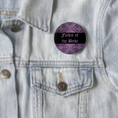 Badge Rond 5 Cm Mariage pourpre Père de la mariée (En situation)