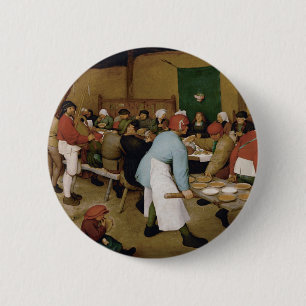 Badge Rond 5 Cm Mariage rural par Pieter Bruegel l'aîné