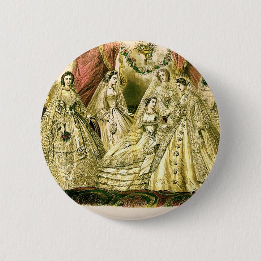 Badge Rond 5 Cm Mariage victorien (Devant)