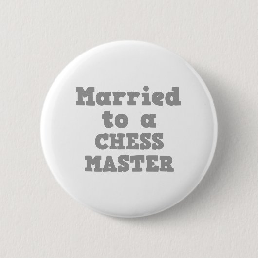 BADGE ROND 5 CM MARIÉ À UN MAÎTRE D'ÉCHECS (Devant)