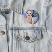 Badge Rond 5 Cm Marie Antoinette (En situation)