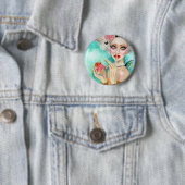 Badge Rond 5 Cm Marie-Antoinette (En situation)