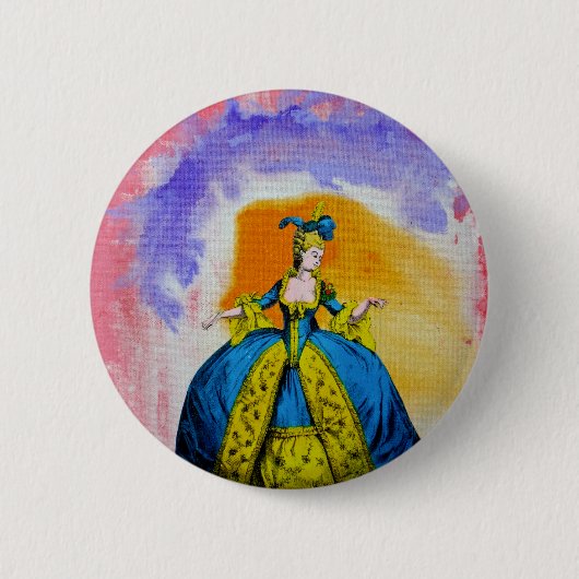 Badge Rond 5 Cm Marie Antoinette par Michael Moffa (Devant)