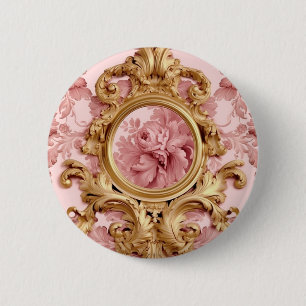 Badge Rond 5 Cm Marie-Antoinette style