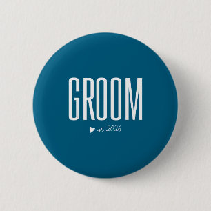 Badge Rond 5 Cm Marié est 2026 pour futur mari bientôt monsieur