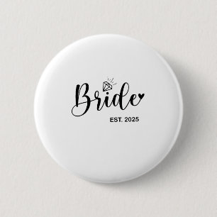 Badge Rond 5 Cm Mariée 2025 Annonce de mariage de printemps 