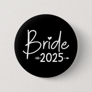 Badge Rond 5 Cm Mariée 2025 pour mariage ou enterrement de vie de
