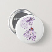 Badge Rond 5 Cm Mariée adorable (Devant & derrière)