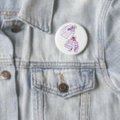 Badge Rond 5 Cm Mariée adorable (En situation)
