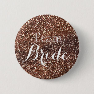 Badge Rond 5 Cm Mariée de l'équipe de mariage en paillettes violet