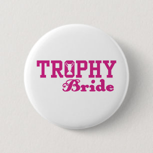Badge Rond 5 Cm Mariée de trophée