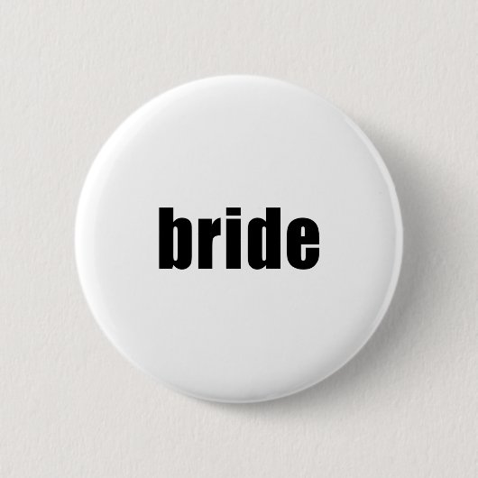 Badge Rond 5 Cm Mariée en noir et blanc (Devant)