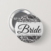 Badge Rond 5 Cm Mariée florale baroque moderne (Devant & derrière)