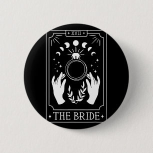 Badge Rond 5 Cm Mariée gothique Demoiselle d'honneur Tarot Fête de