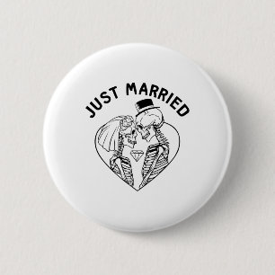 Badge Rond 5 Cm Mariée mariée mariée mariée mariée Skeleton Couple