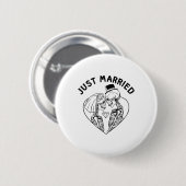 Badge Rond 5 Cm Mariée mariée mariée mariée mariée Skeleton Couple (Devant & derrière)