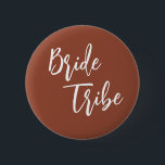 Badge Rond 5 Cm Mariée Tribu Terracotta Orange Brûlé Mariage<br><div class="desc">Mariée Tribu Orange Brûlé Terracotta Mariage Bouton. Découvrez notre collection de magasin ci-dessous pour des articles assortis.</div>
